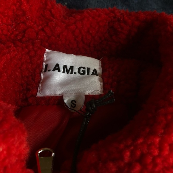 SOLD! I AM GIA Red Teddy Bear Pixie Coat - Picture 8 of 8